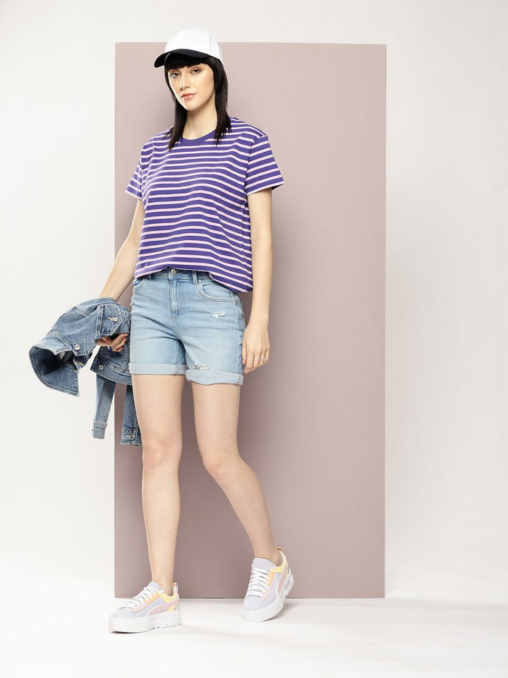 Dillinger Women Yarn Dyed Boxy T Shirt