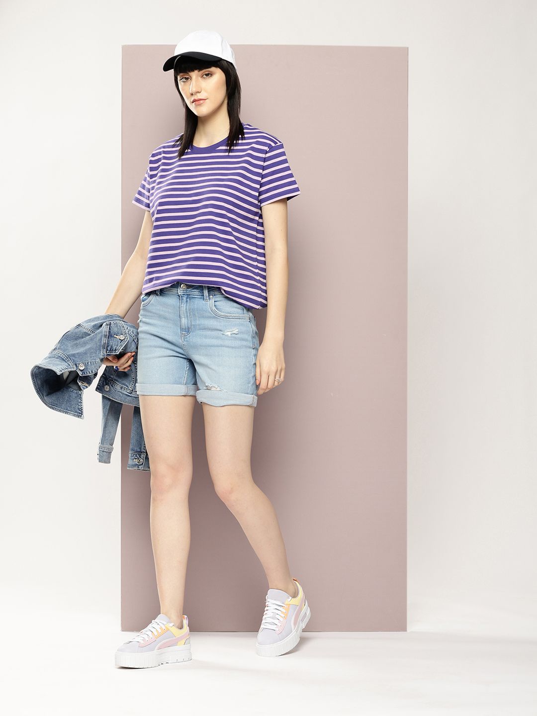 Dillinger Women Yarn Dyed Boxy T Shirt