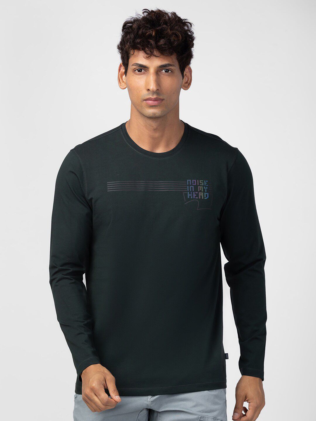 SPYKAR Men Printed Round Neck Slim Fit T-shirt