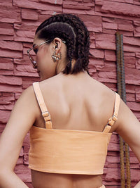 Athena Sleeveless Denim Crop Top