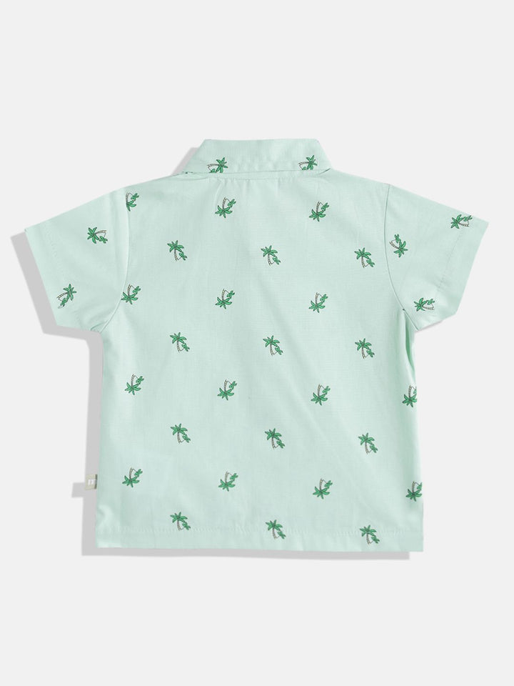 Moms Love Infant Boys Tropical Printed Pure Cotton Casual Shirt