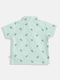 Moms Love Infant Boys Tropical Printed Pure Cotton Casual Shirt