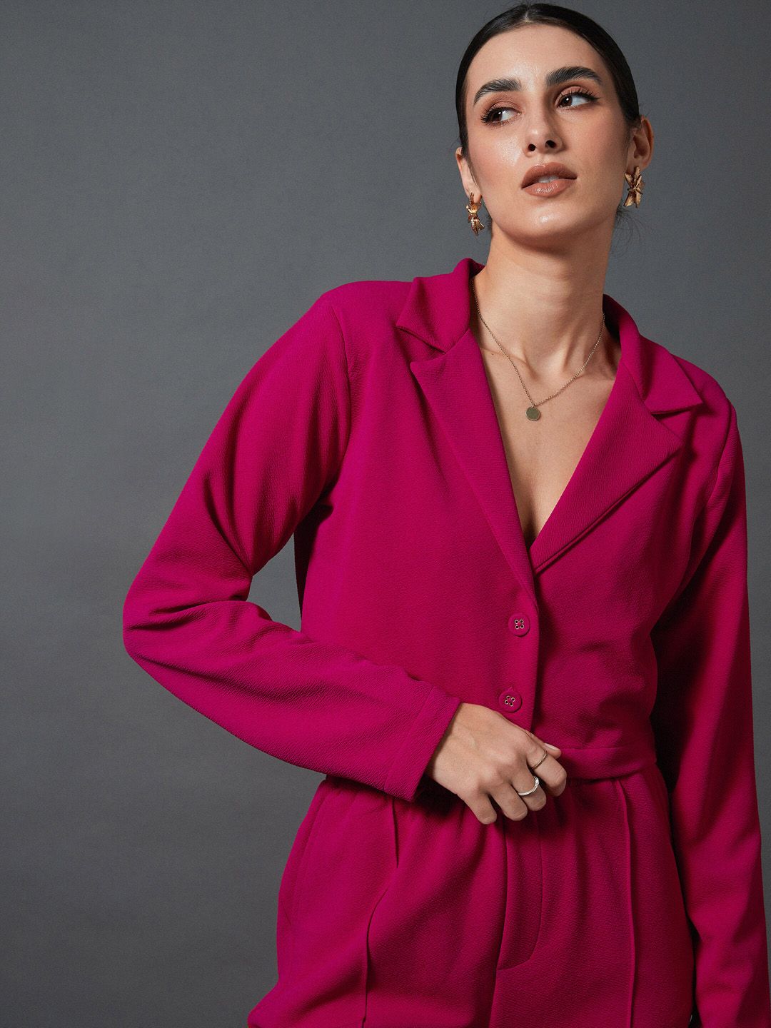 SASSAFRAS worklyf Crop Blazer With Palazzos