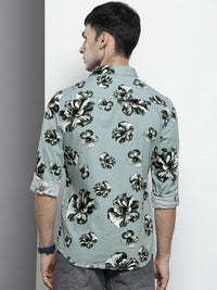 The Indian Garage Co Men Blue Classic Floral Printed Casual Shirt