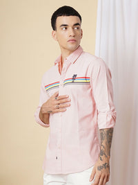 The Indian Garage Co Pure Cotton Horizontal Stripes Casual Shirt