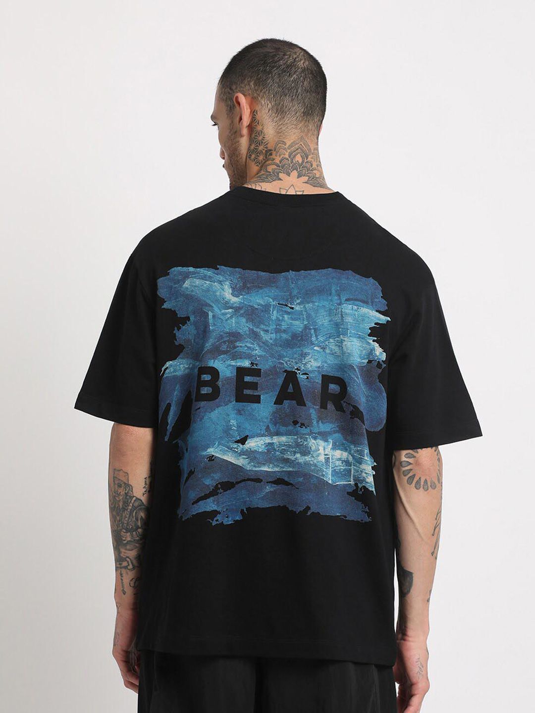 THE BEAR HOUSE Typpgraphy Printed Regular Fit Cotton T-shirt