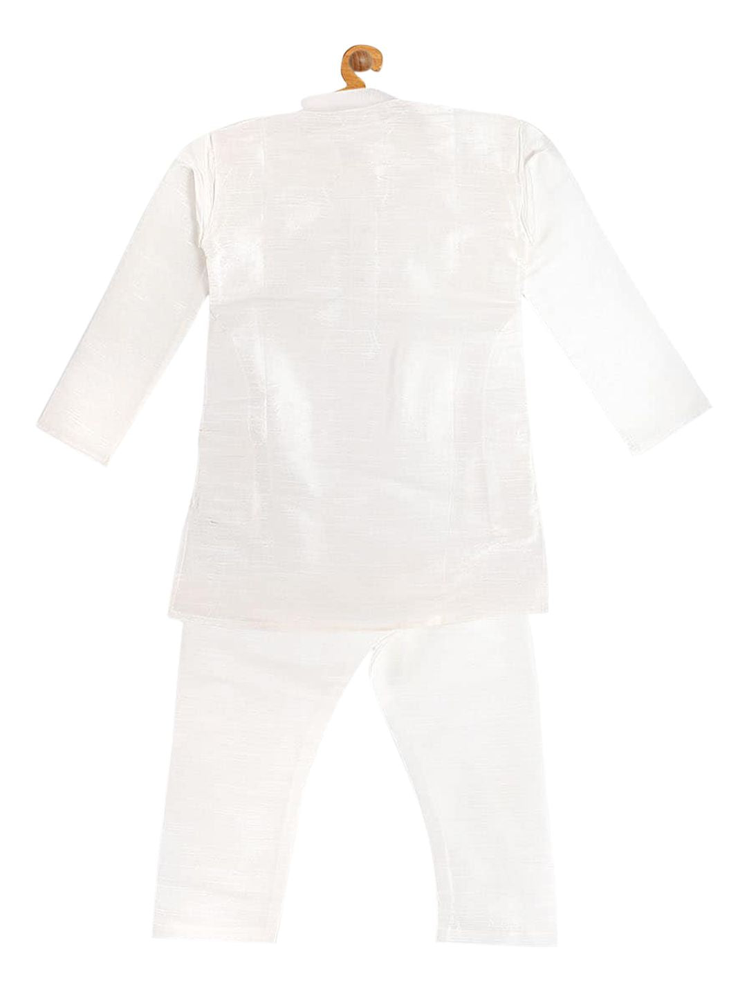 VASTRAMAY Boys White Kurta with Pyjamas
