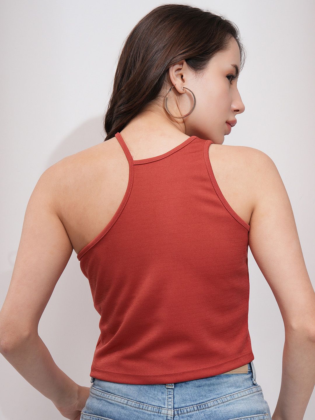 Tokyo Talkies Women Solid One Shoulder Top