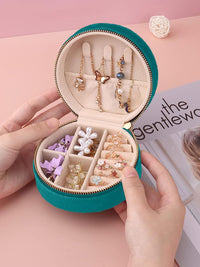 Cortina Teal Zipper Portable Jewellery Storage Organiser