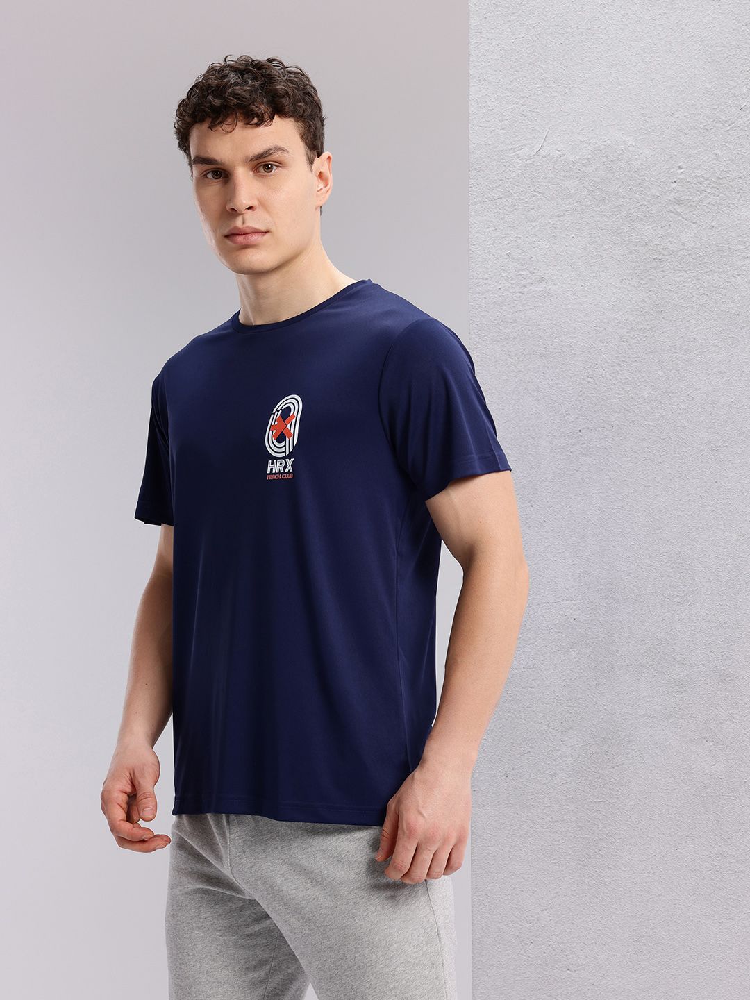 HRX by Hrithik Roshan Brand Logo Print Regular Fit Rapid-Dry Running T-shirt