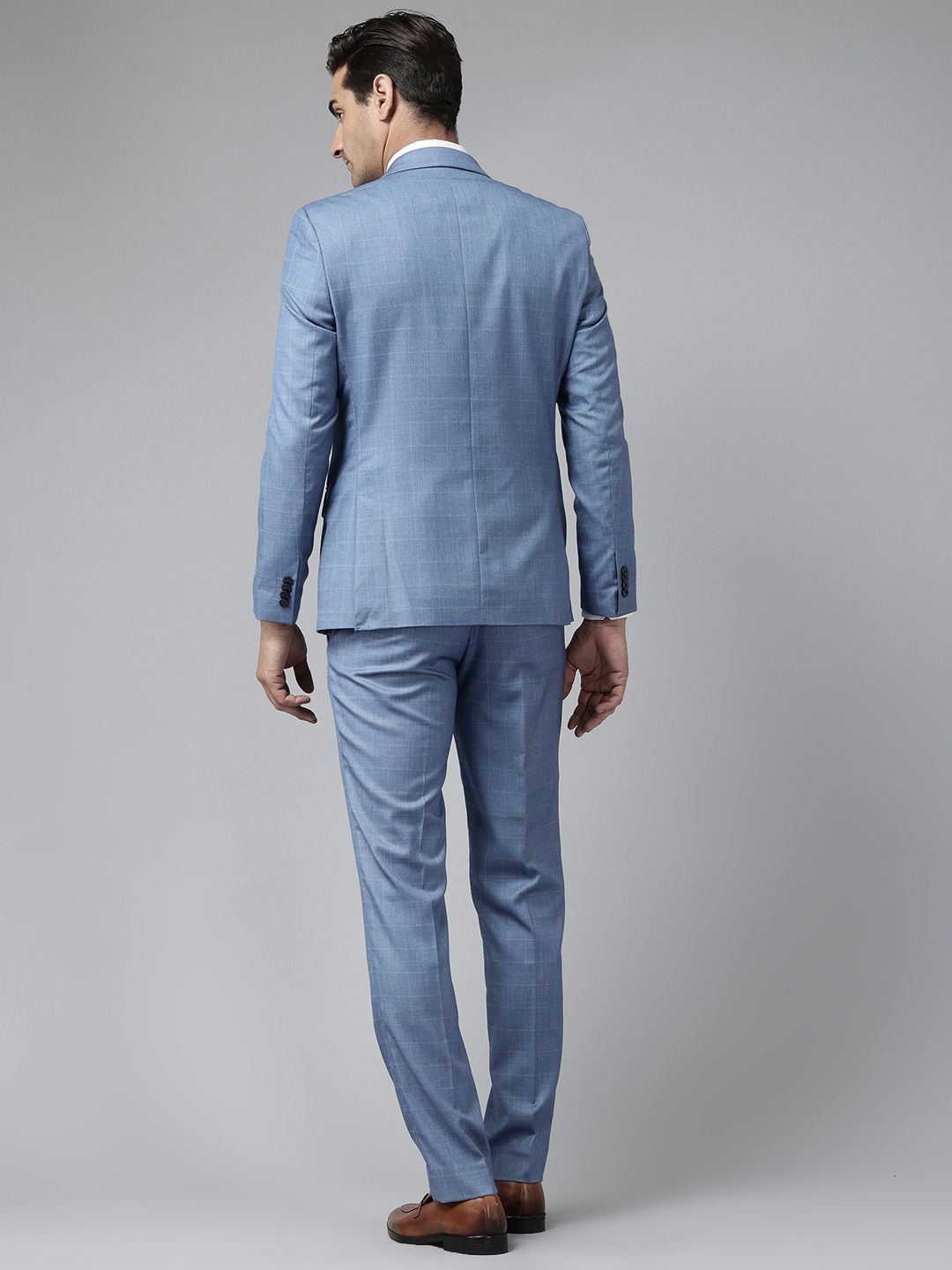 Park Avenue Checked Slim-Fit Blazer & Trousers