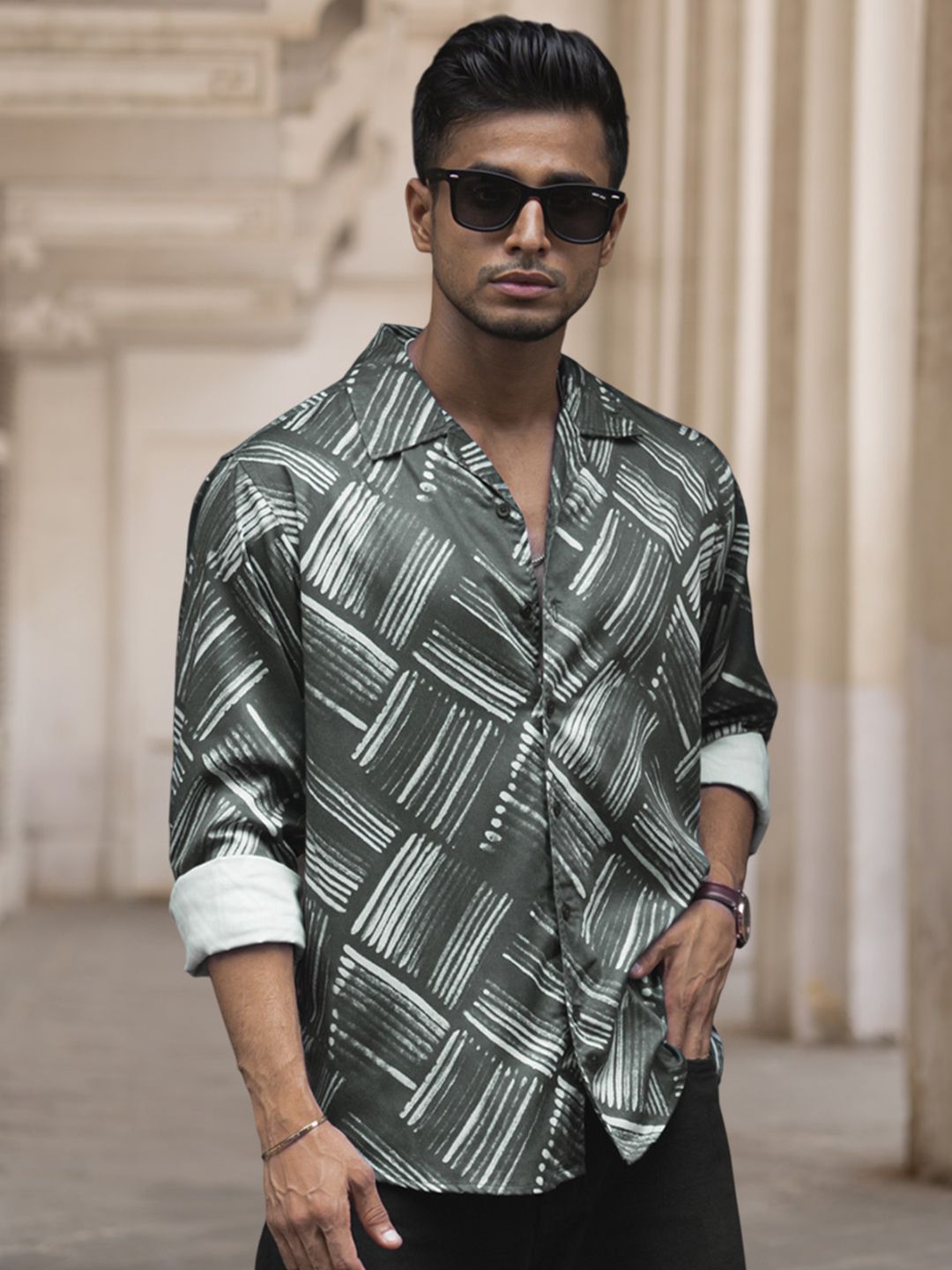 Powerlook Men Opaque Printed Casual Shirt