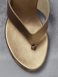 Anouk Women Copper-Toned Solid Wedges