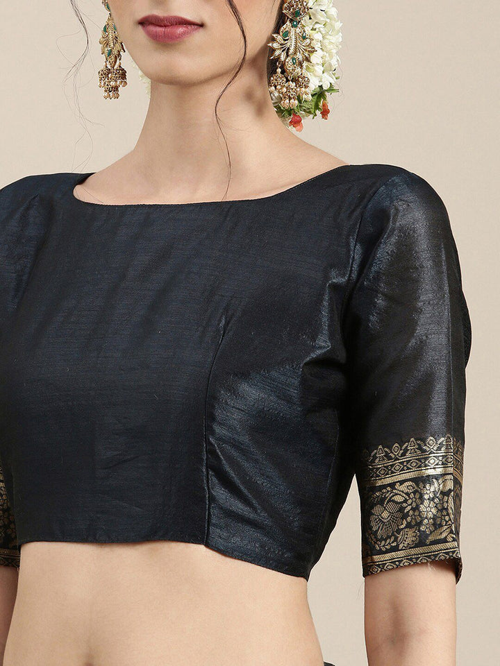 Saree mall Ethnic Motifs Woven Design Zari Baluchari Sarees