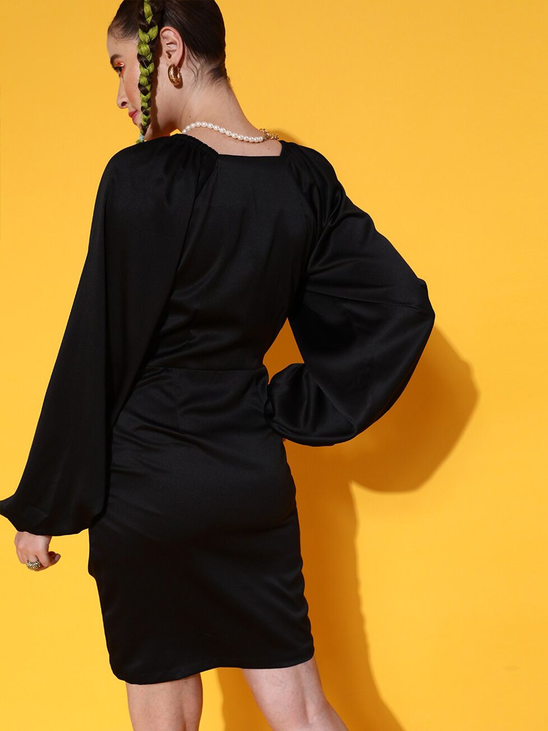 STREET 9 Women Stunning Black Solid Dress