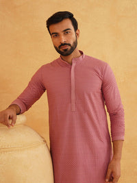 SOJANYA Kurta Pure Cotton Sulam dengan Set Pijama