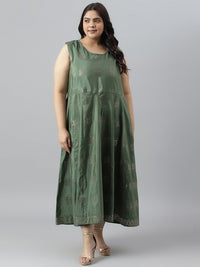 W Plus Size Ethnic Motifs Maxi Ethnic Dress