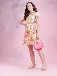 DressBerry Floral Print A-Line Dress