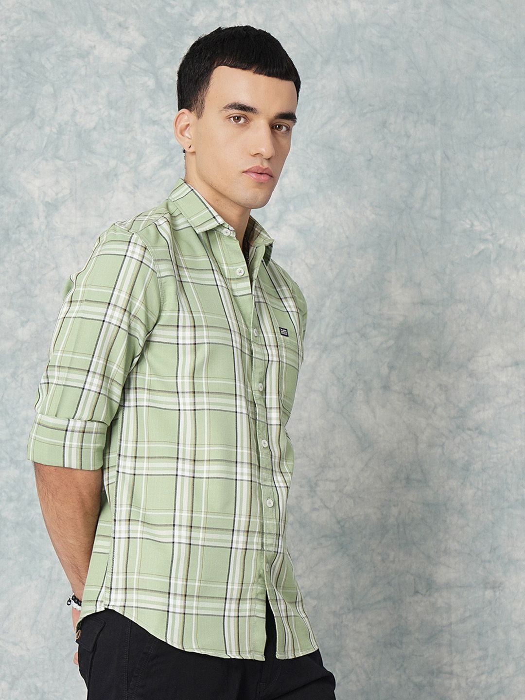 The Indian Garage Co Men Regular Fit Checked Casual Shirt