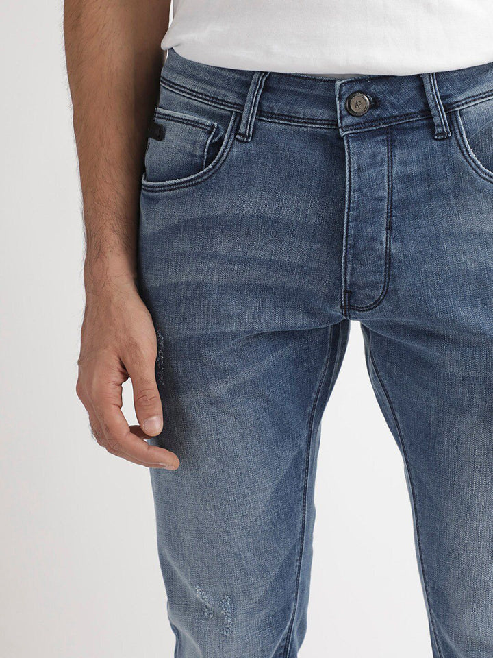 RARE RABBIT Men Dijon Slim Fit Cotton Stretchable Jeans