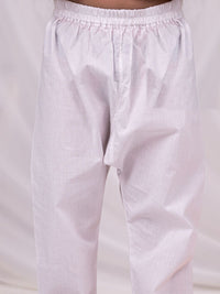 VASTRAMAY Boys Floral Printed Mandarin Collar Pure Cotton Straight Kurta with Trousers