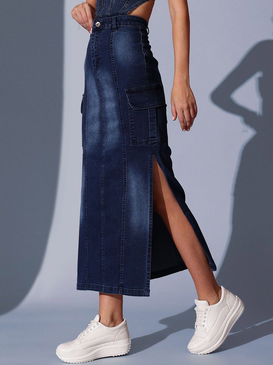 STREET 9 A-line Midi Length Skirt