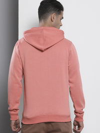 The Indian Garage Co Men Pink Printed Hooded Sweatshirt