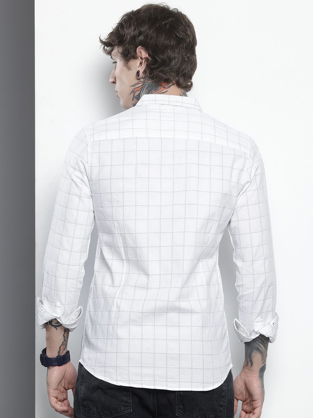 The Indian Garage Co Slim Fit Checked Casual Shirt