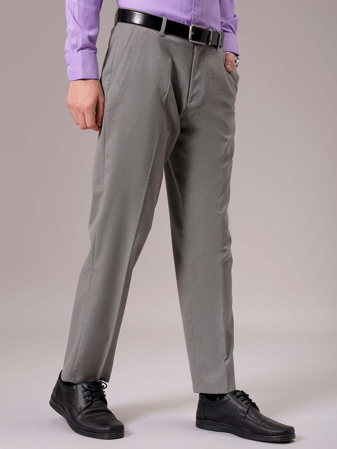 The Indian Garage Co. X Luxe Men Textured  Formal Trousers