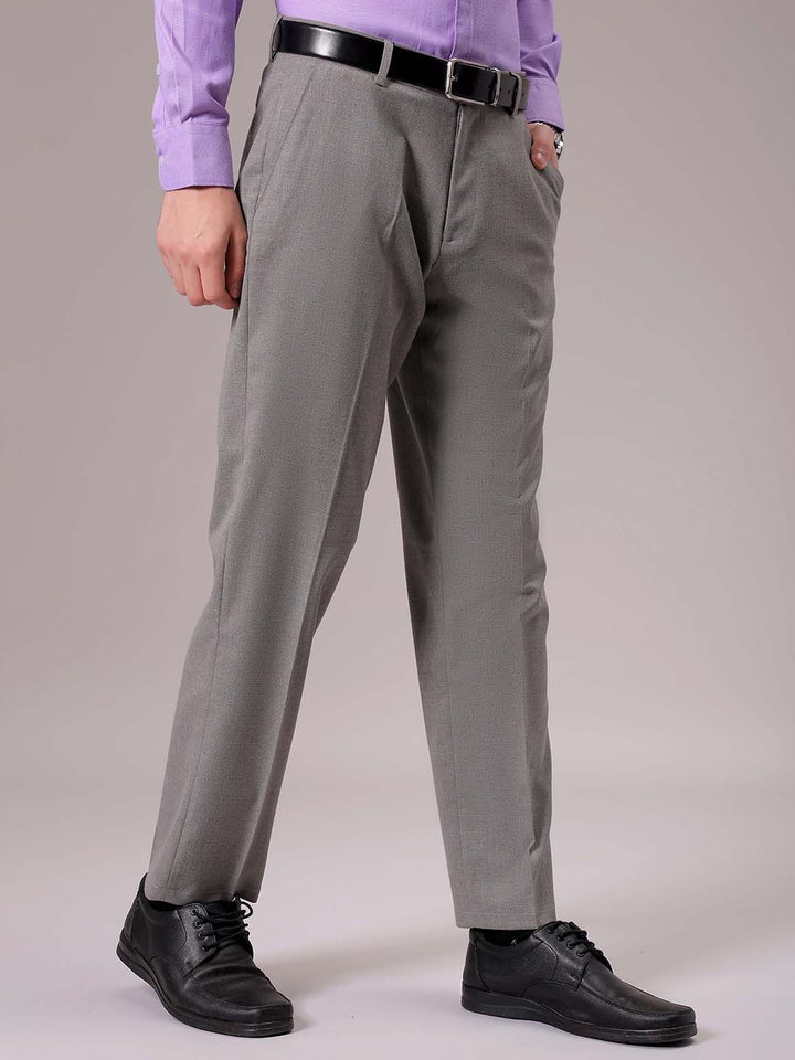 The Indian Garage Co. X Luxe Men Textured  Formal Trousers