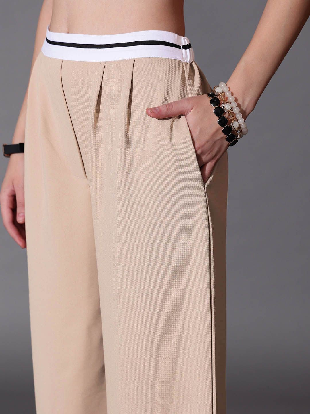 STREET 9 Solid Off Shoulder Top &Trousers Co-ord Set