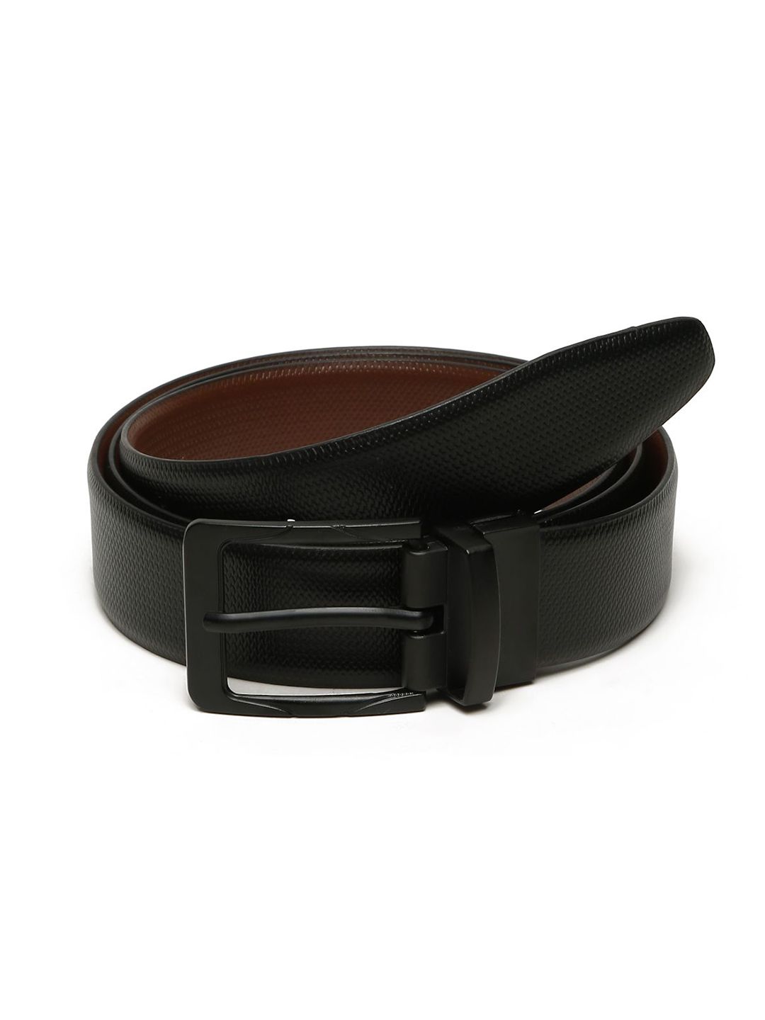 Teakwood Leathers Men Textured Leather Formal Belt