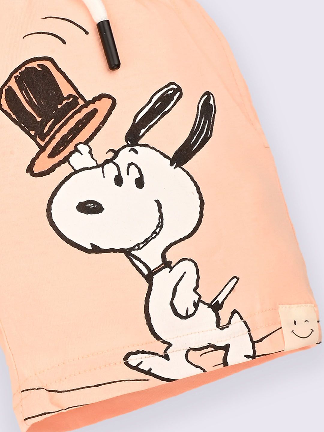 Happy Faces Boys Peanuts Printed Cotton Shorts