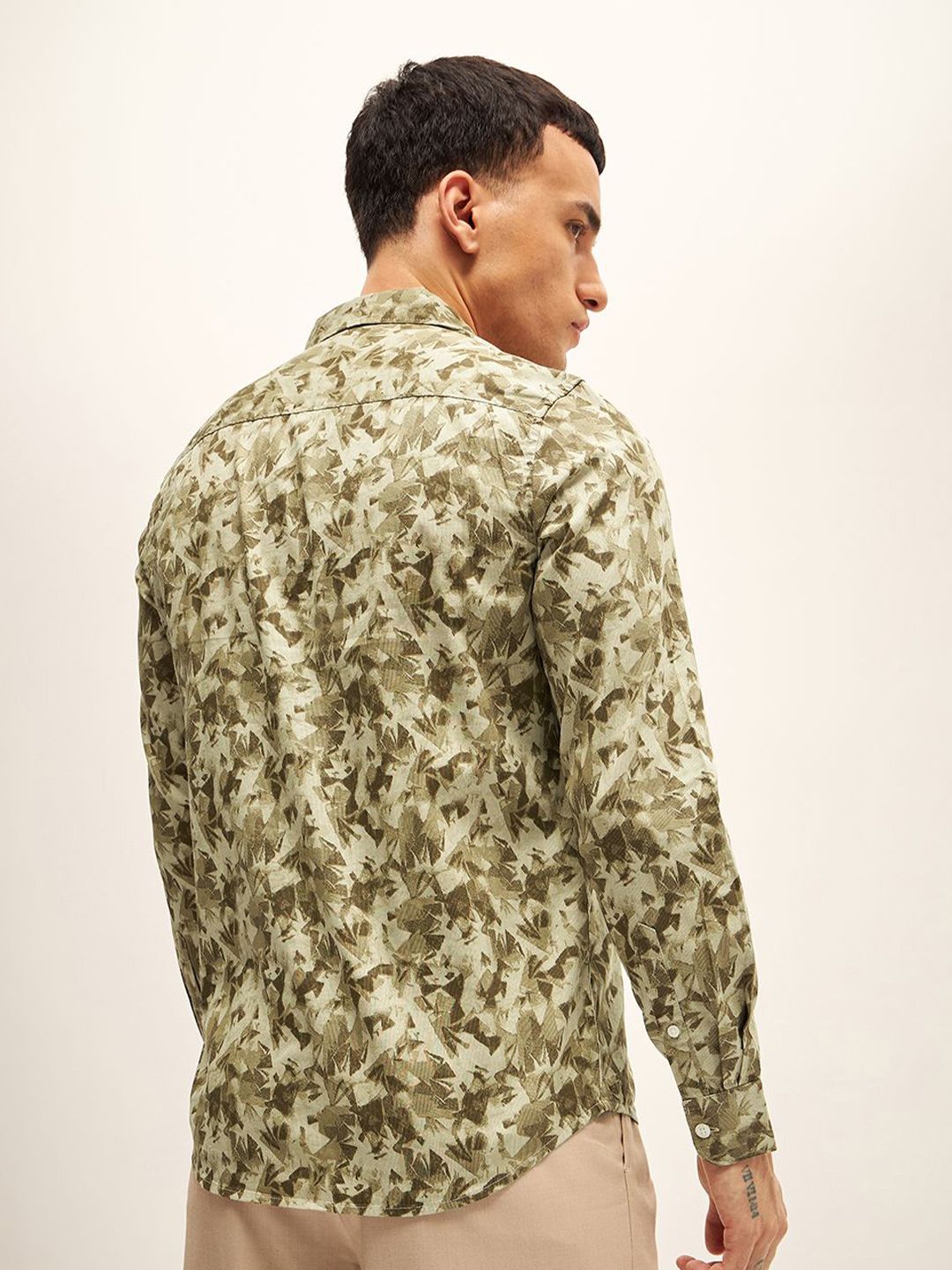 THE BEAR HOUSE Slim Fit Printed Casual Shirt
