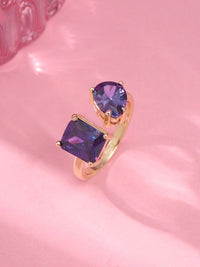 SALTY Plum Bliss Toi-et-Moi Ring For Women & Girls Finger Ring Jewellery Accessories