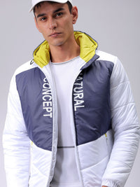 The Indian Garage Co Men Hooded Colourblocked Puffer Jacket