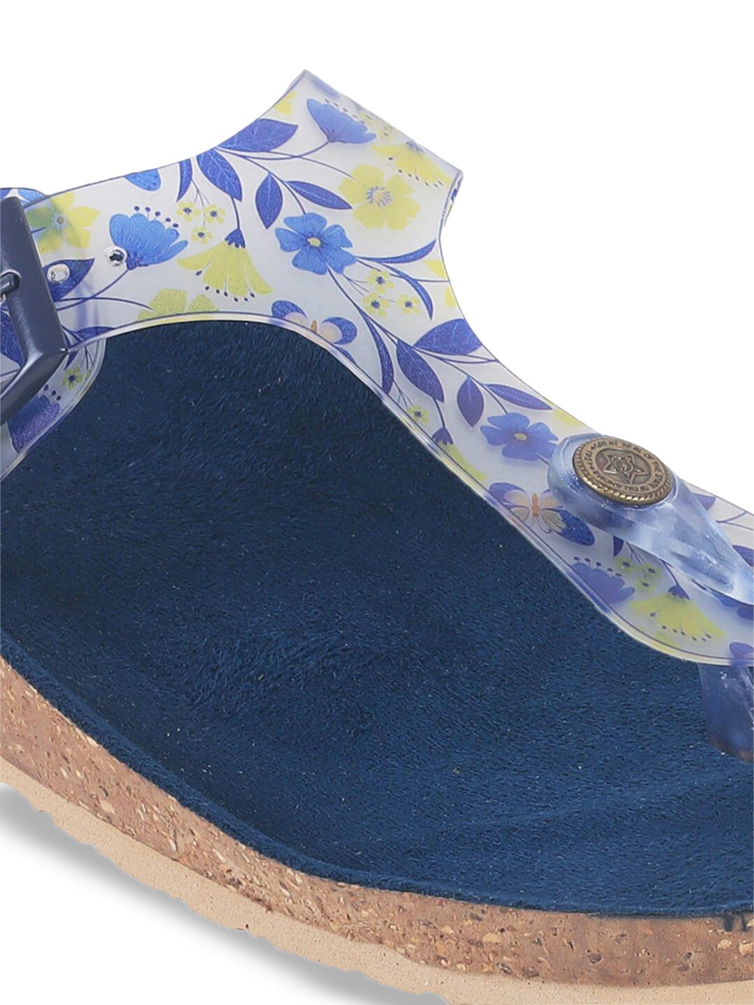 Mochi Women Printed T-Strap Flats