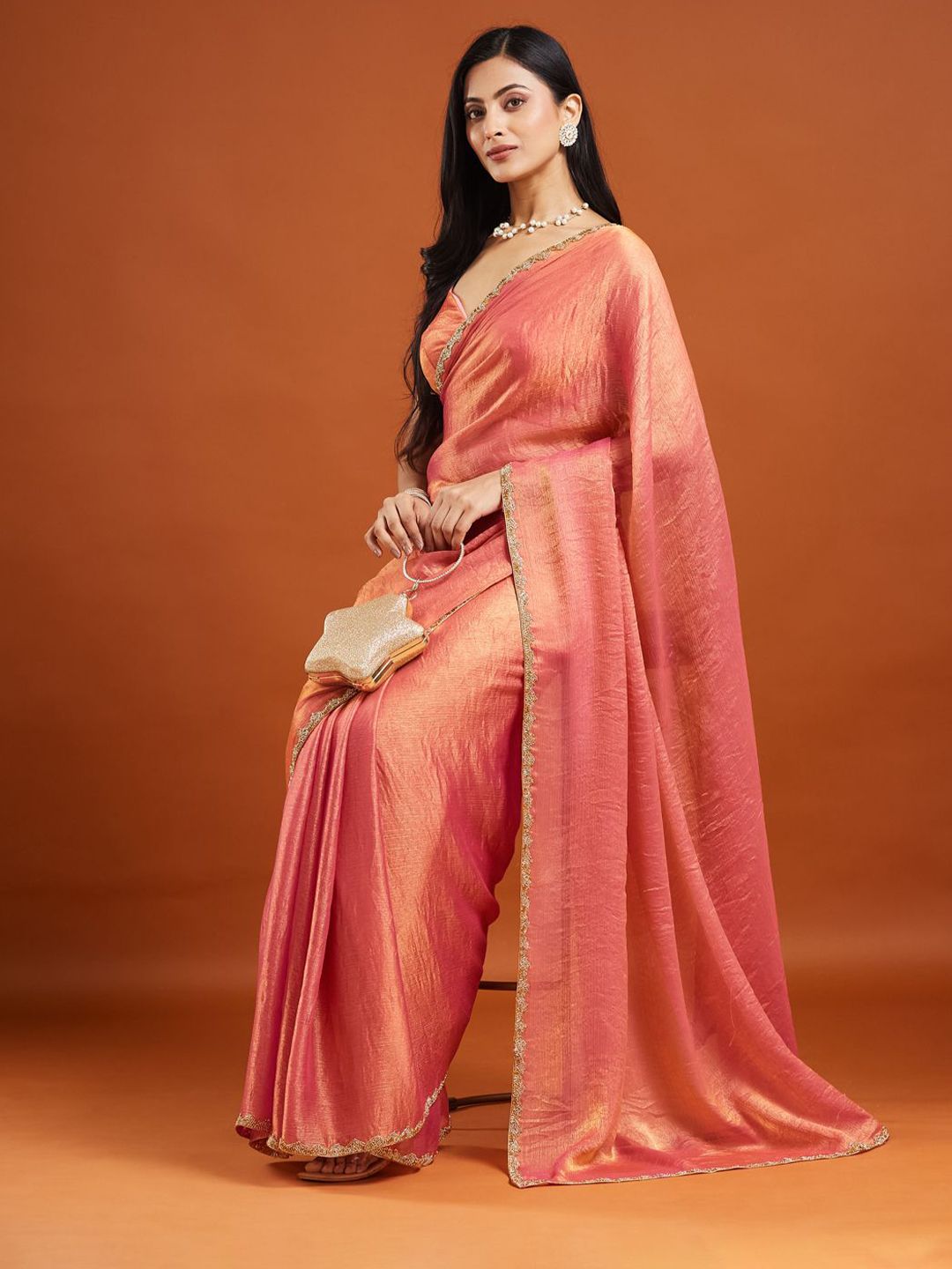 kasee Saree Manik dan Batu Berhias