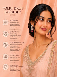 PANASH Teardrop Shaped Drop Earrings