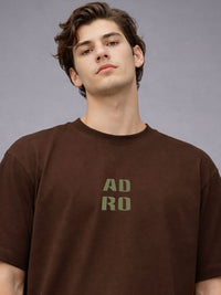 ADRO Men Printed Drop-Shoulder Sleeves T-shirt