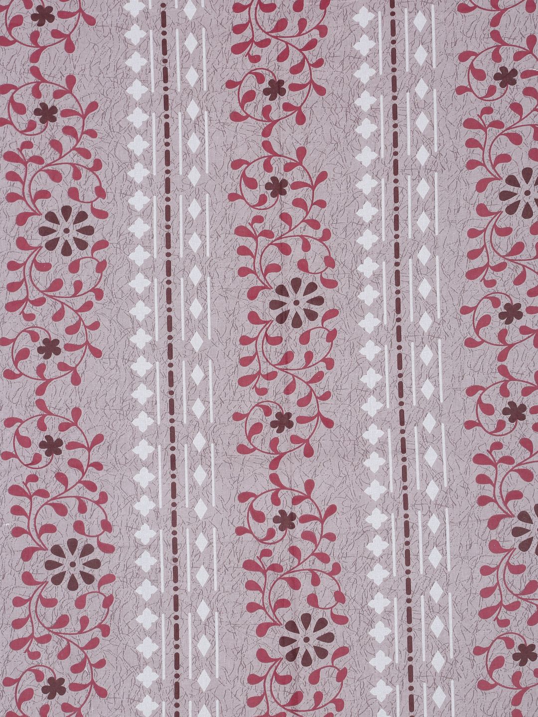 Myntra Elegant Homes Pink Printed Pure Cotton 400TC Fitted King Bedsheet Set 2.5 x 2.25m