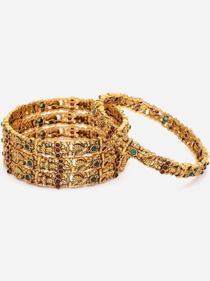 Set PANASH 4 24 CT Bersalut Emas AD Gelang Boleh Laras Bertampal Batu