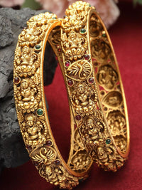 Set PANASH 2 24 CT Bersalut Emas Gelang Boleh Laras Bertampal Batu AD