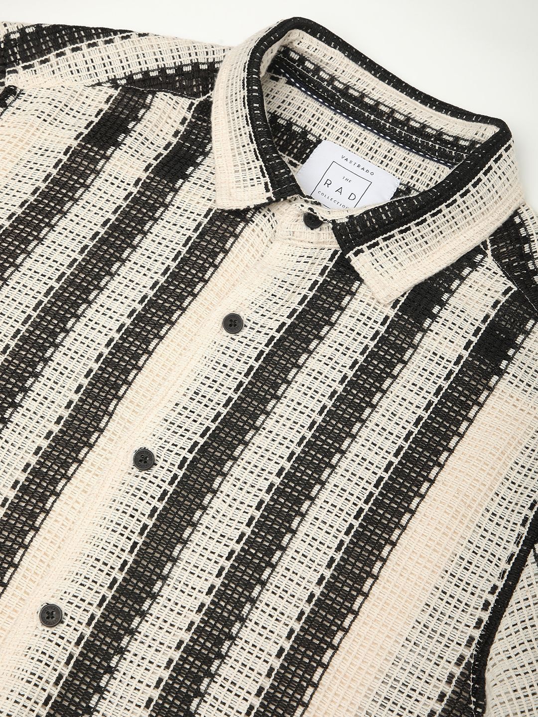 VASTRADO Men Classic Slim Fit Multi Stripes Opaque Casual Shirt