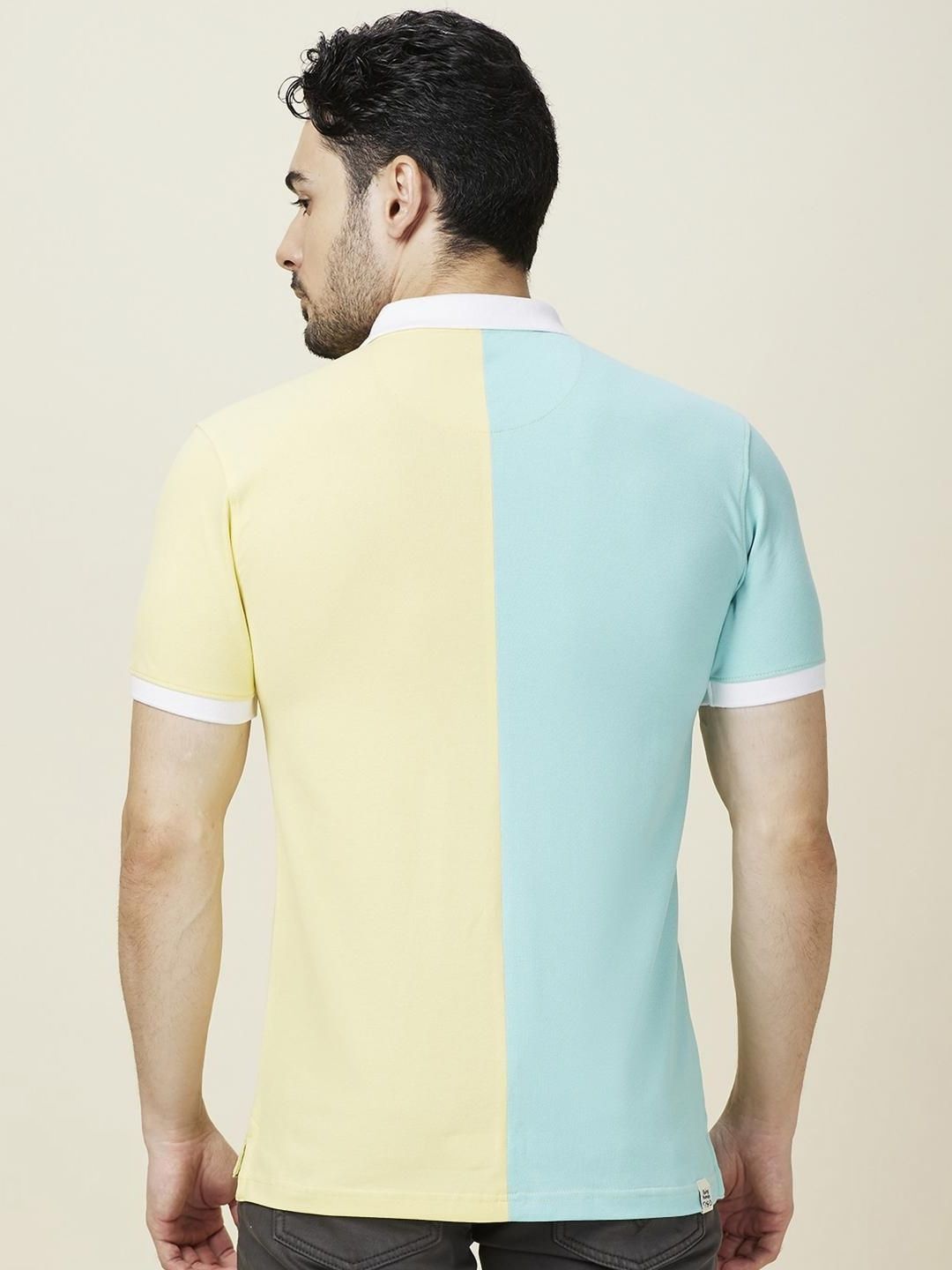 Being Human Men Colourblocked Polo Collar Slim Fit T-shirt