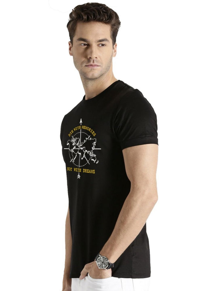 ADRO Lelaki Pek 3 Baju-T Leher Bulat Bercetak