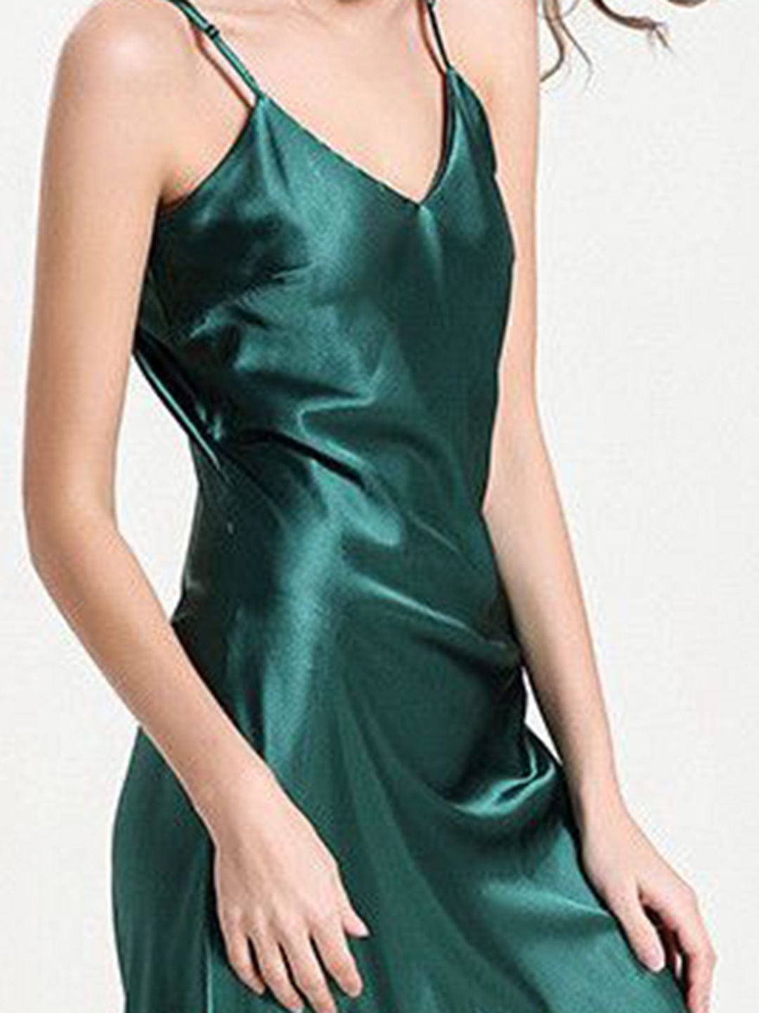 DressBerry Shoulder Straps Sleeveless Maxi Nightdress