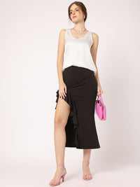 DressBerry Satin Glam Longline Top