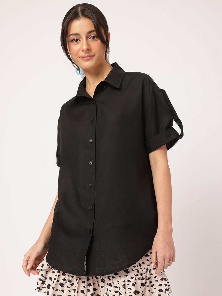 DressBerry Roll-Up Sleeves Oversized Shirt