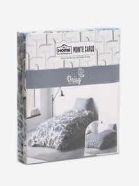 Monte Carlo Blue & White Floral Mild Winter 150 GSM Single Bed Dohar